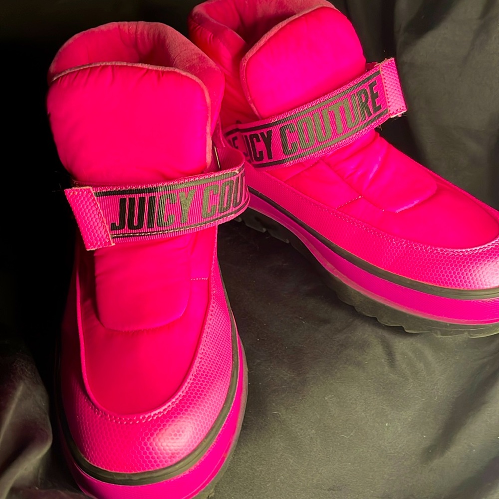 Hot Pink Juicy Couture Veronica Puffer Snow Boots Shoes Size US9